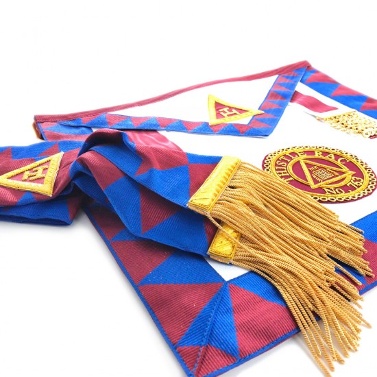 Scottish Royal Arch Provincial Apron Badge on Apron With Sash