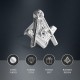 Craft Sq & Compass Silver Masonic Badge