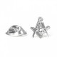 Craft Sq & Compass Silver Masonic Badge