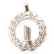 Silver Masonic Broken Column Pendent