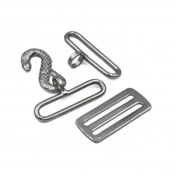 Silver Plated Snake Belt Fitting