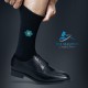 Mens Black Forget Me Not Masonic Socks