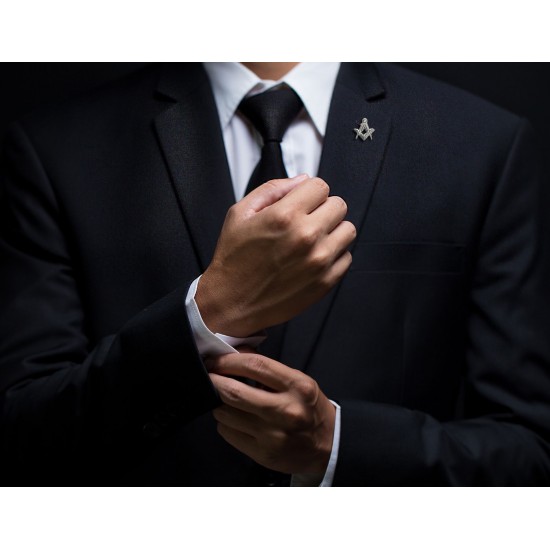 Craft Sq & Compass 925 Solid Silver Masonic Badge