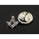 Craft Sq & Compass 925 Solid Silver Masonic Badge