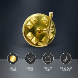 Gilt Metal Tubal Cain Masonic Lapel or Tie Pin