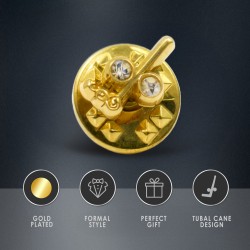 Gilt Metal Tubal Cain Masonic Lapel with Stones