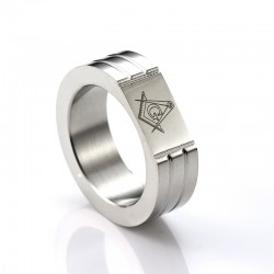 Masonic Silver Design Ring