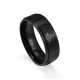 Black ION Plated Masonic Ring Band