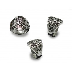 Masonic Silver Freemasons Signet Ring