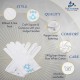 White 100% Cotton Masonic Gloves with Lodge Number