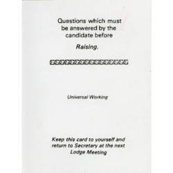 Universal Working Raising Card