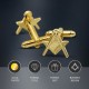 Gilt Gold Masonic Cufflinks with the Square & Compass