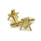 Gilt Gold Masonic Cufflinks with the Square & Compass