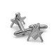 Silver Plated Masonic Cufflinks Depicting the Square & Compass