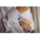 Blue Masonic 925 Silver Plated Cufflinks