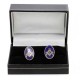 Gilt Metal and Blue Enamel Modern Craft Masonic Cufflinks