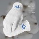 White 100 % Cotton Masonic Royal Blue Gloves