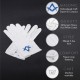 White 100 % Cotton Masonic Royal Blue Gloves