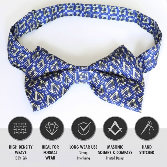 Masonic Craft 100% Silk Bow Tie