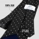 Rose Croix Tie with White Spots 100% Silk