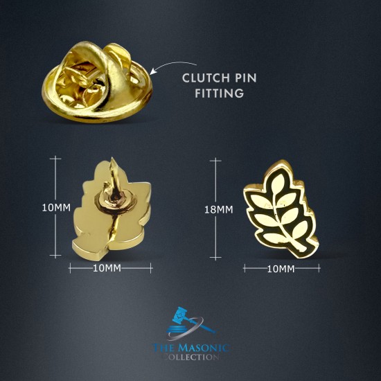 Masonic Acacia Leaf Pin Badge