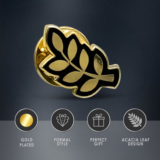Masonic Acacia Leaf Pin Badge