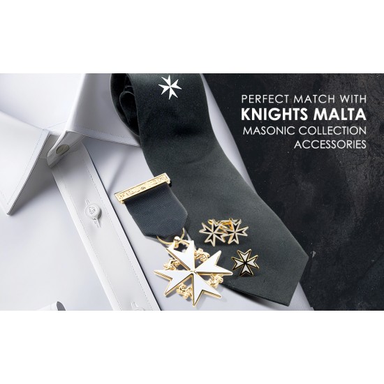 Gilt Metal Knights of Malta Masonic Lapel or Tie Pin