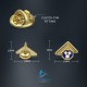 Gilt Metal Past Master's Masonic Lapel Pin