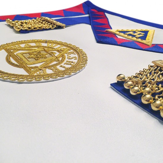 Royal Arch Chapter Apron Badge Attached on Lambskin Apron