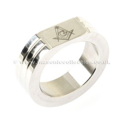 Masonic Silver Design Ring