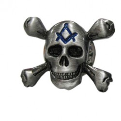Masonic Skull & Bones Badge