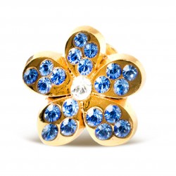 Swarovski Forget-Me-Not Lapel Badge