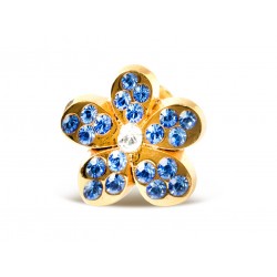 Swarovski Forget-Me-Not Lapel Badge