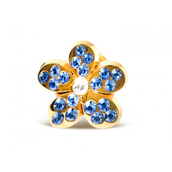 Swarovski Forget-Me-Not Lapel Badge