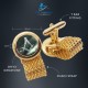 Masonic Onyx Cufflinks & Dress Shirt Studs