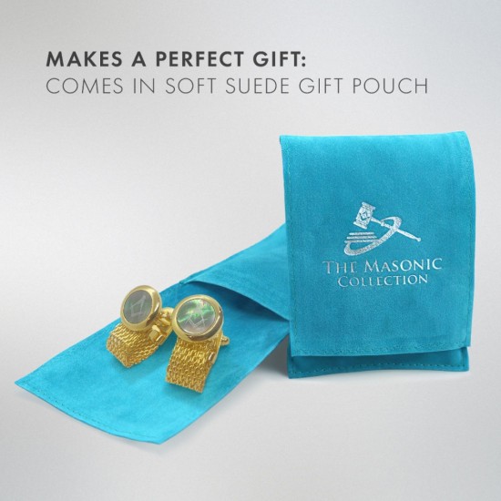 Masonic Onyx Cufflinks & Dress Shirt Studs