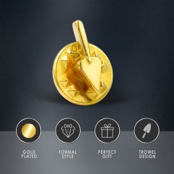 Gilt Metal Trowel Masonic Lapel Pin