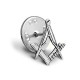 Craft Sq & Compass Silver Masonic Badge