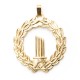 Gold Masonic Broken Column Pendent