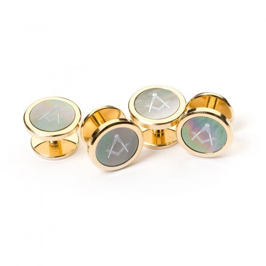 Masonic Onyx Dress Shirt Studs