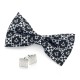 Pavement Design Silk Bowtie & Cufflinks