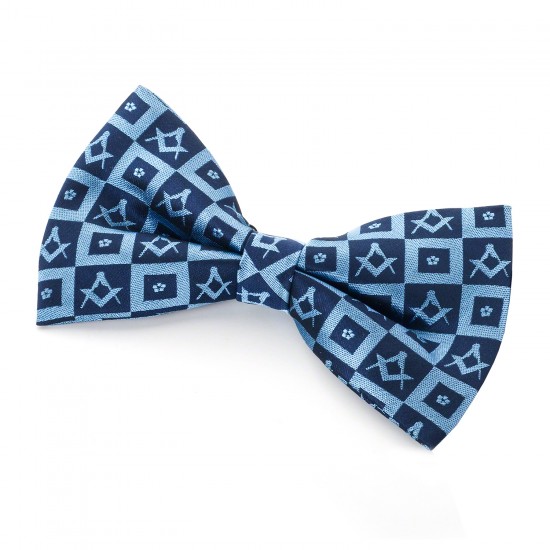 Masonic Forget me Not Design Silk Bowtie