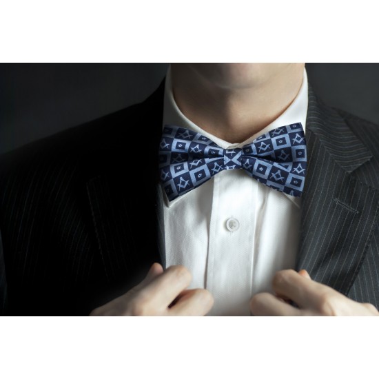 Masonic Forget me Not Design Silk Bowtie