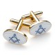 White Rugby Masonic Cufflinks
