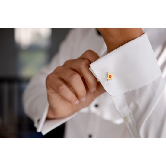 Royal Arch Silk Woven Tie & Matching Cufflinks