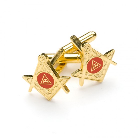 Royal Arch Silk Woven Tie & Matching Cufflinks