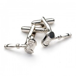 Silver Gavel Masonic Cufflinks