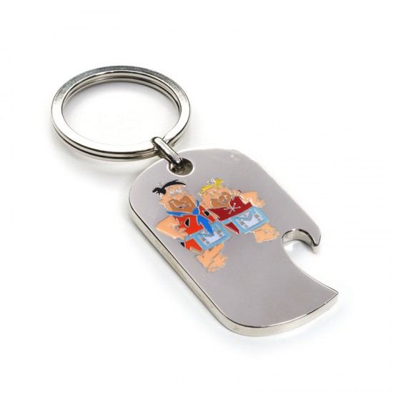 Masonic Flintstones Silver Key Chain