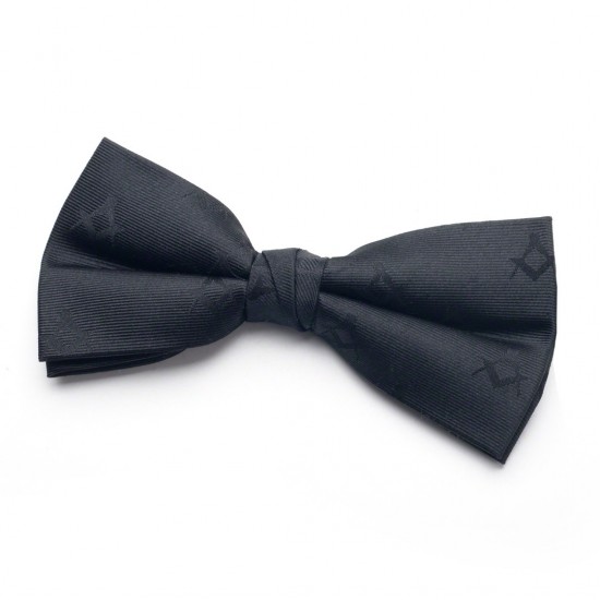 Black Freemasons 100% Silk Woven Masonic Self-Tie Bowtie