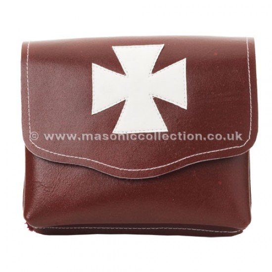 Knights Malta Real Leather Alms Bag